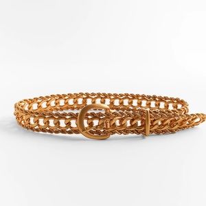 Zara Metal Chain Link Belt. Size 80.